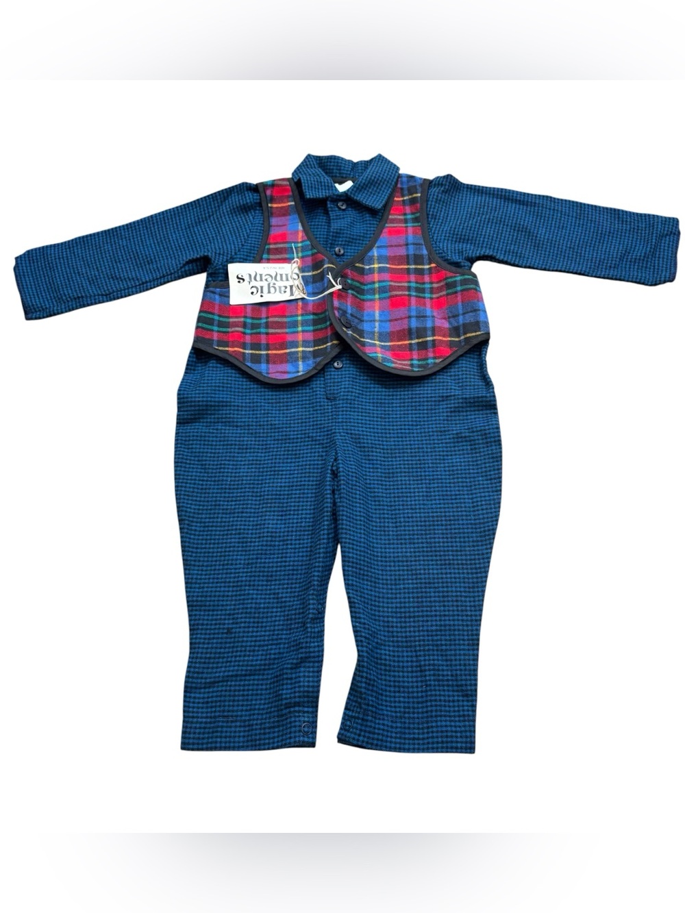 Vintage Brand new with Tags Magic Moments One Piece Infant Outfit Size 12 Months
